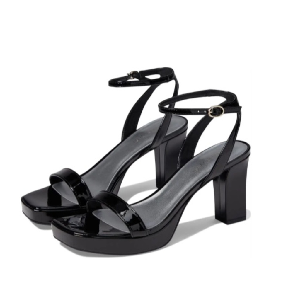 Nine West Black Patent Sandals 7.5